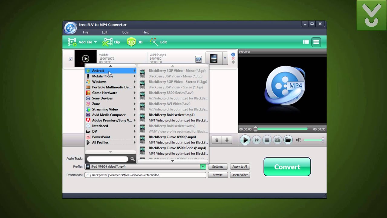 Free mp4 to flv converter download